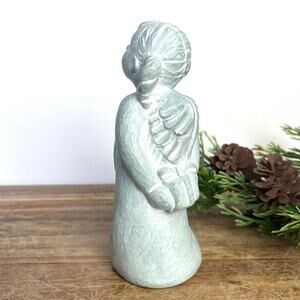 1999 Isabel Bloom Girl Angel with Package Concrete Sculpture Signed Retired